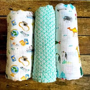 NWOT 3-piece Aden & Anais Swaddle Set